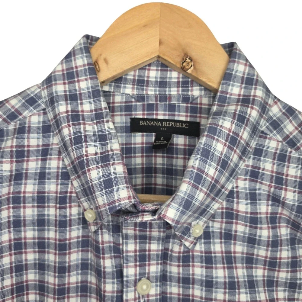 Banana Republic Shirt Mens Large Blue Button Down Long Sleeve Long Sleeve Casual